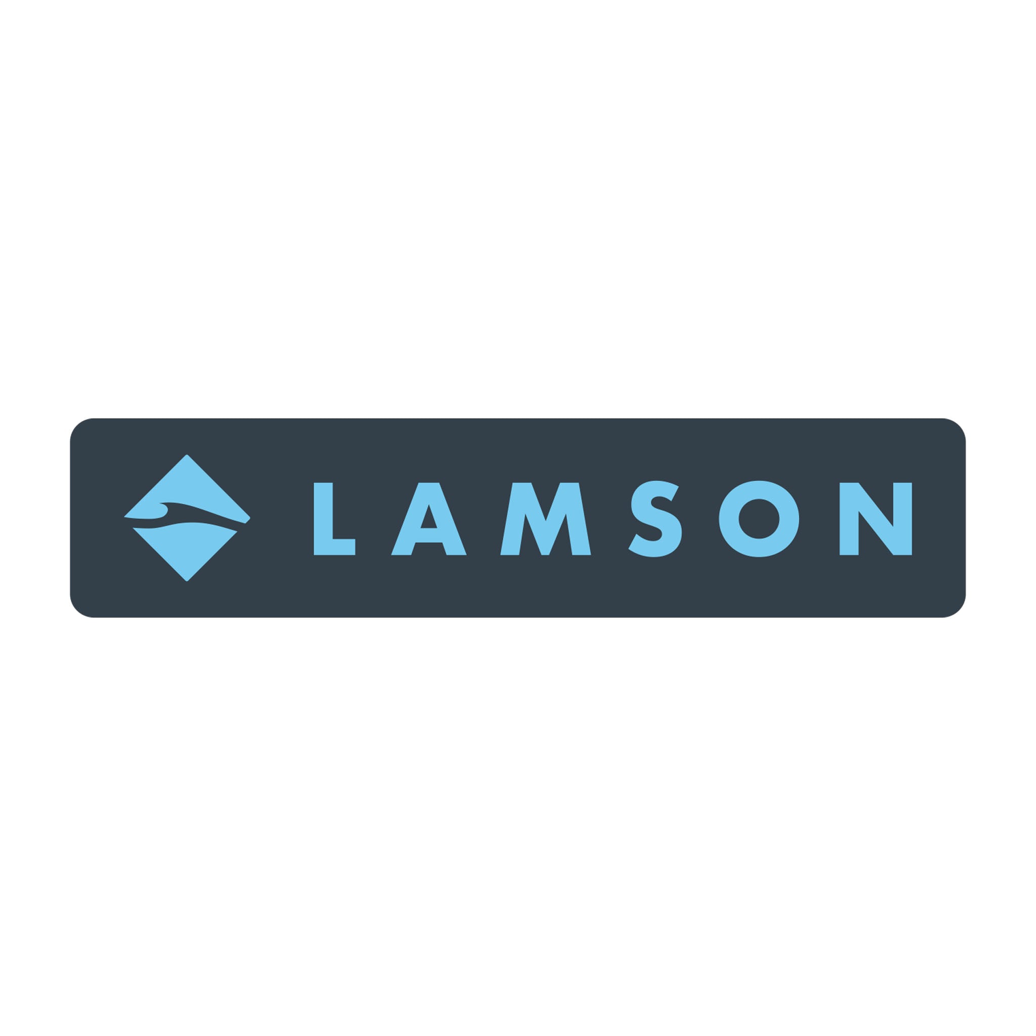 Mini Bumper Sticker Accessories LAMSON Gray and Light Blue  